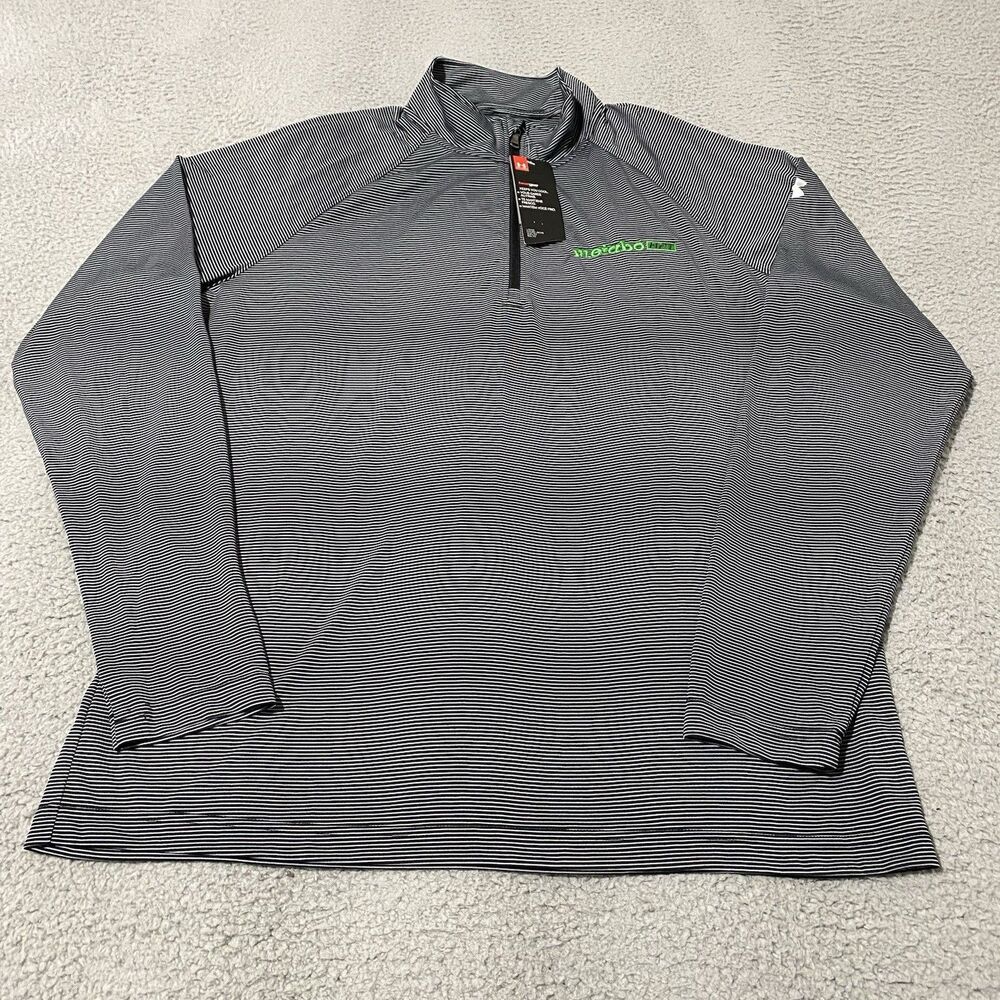Metabo Shirt Under Armour Mens L Gray 1/4 Zip Pullover Loose Heatgear Employee